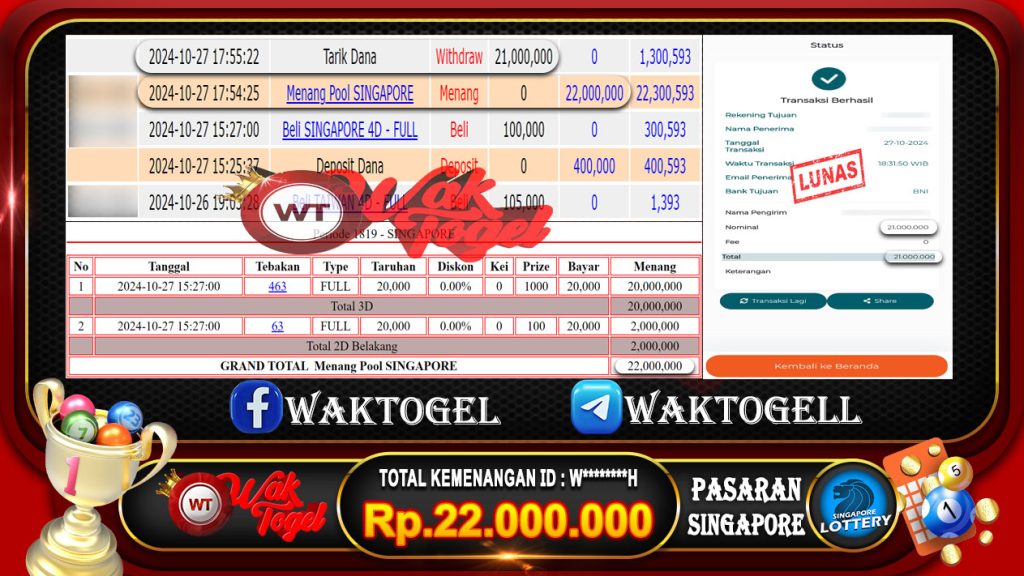 BUKTI PEMBAYARAN SINGAPORE WAKTOGEL