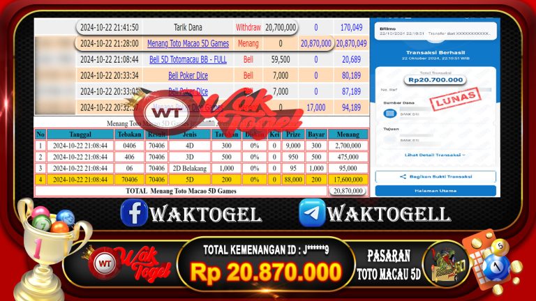 BUKTI PEMBAYARAN TOTO MACAU 5D WAKTOGEL