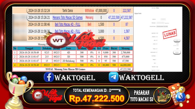 BUKTI PEMBAYARAN TOTO MACAU 5D WAKTOGEL