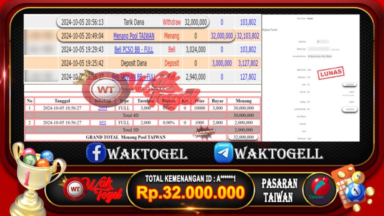 BUKTI PEMBAYARAN TAIWAN WAKTOGEL