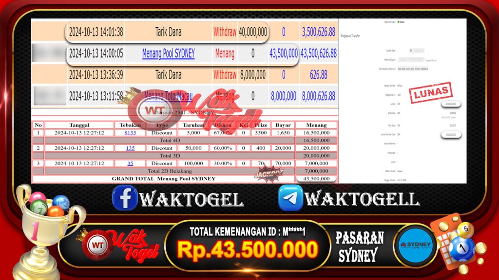 BUKTI PEMBAYARAN SYDNEY LOTTO WAKTOGEL