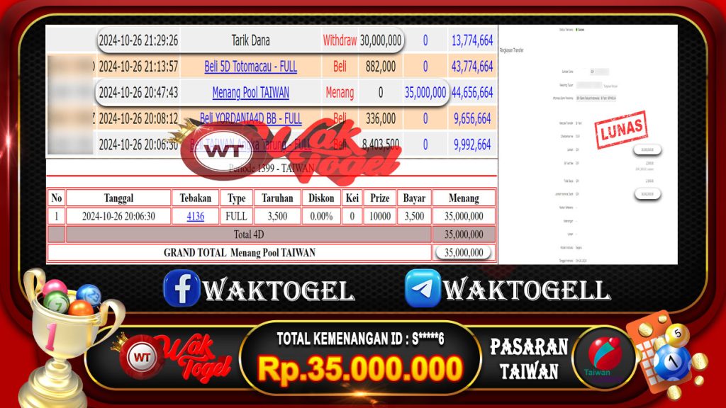 BUKTI PEMBAYARAN TAIWAN WAKTOGEL