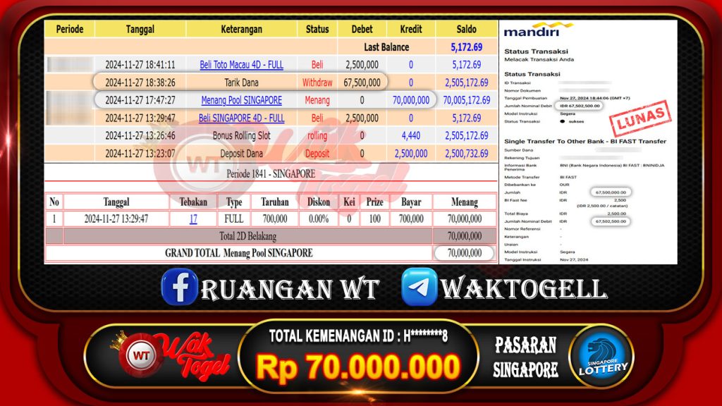 BUKTI PEMBAYARAN SINGAPORE WAKTOGEL