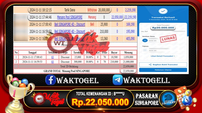 BUKTI PEMBAYARAN SINGAPORE WAKTOGEL