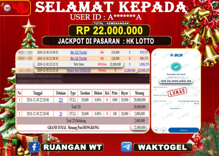 BUKTI PEMBAYARAN HONGKONG LOTTO WAKTOGEL