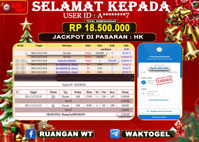 BUKTI PEMBAYARAN HONGKONG LOTTO WAKTOGEL