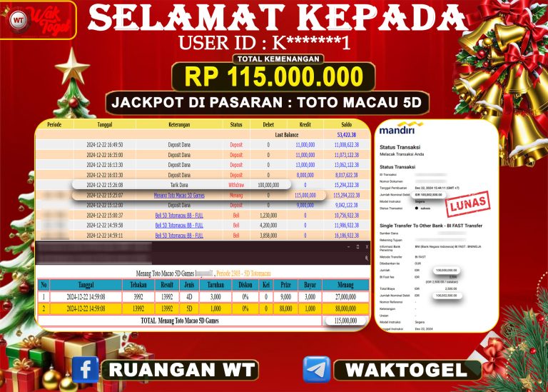 BUKTI PEMBAYARAN TOTO MACAU 5D WAKTOGEL