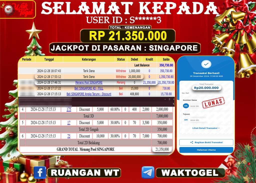 BUKTI PEMBAYARAN SINGAPORE WAKTOGEL