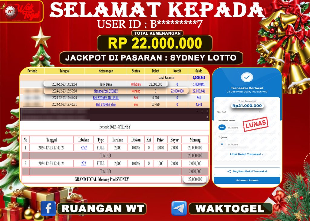 BUKTI PEMBAYARAN SYDNEY LOTTO WAKTOGEL