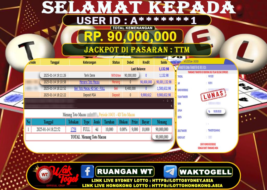 BUKTI PEMBAYARAN TOTO MACAU 4D WAKTOGEL