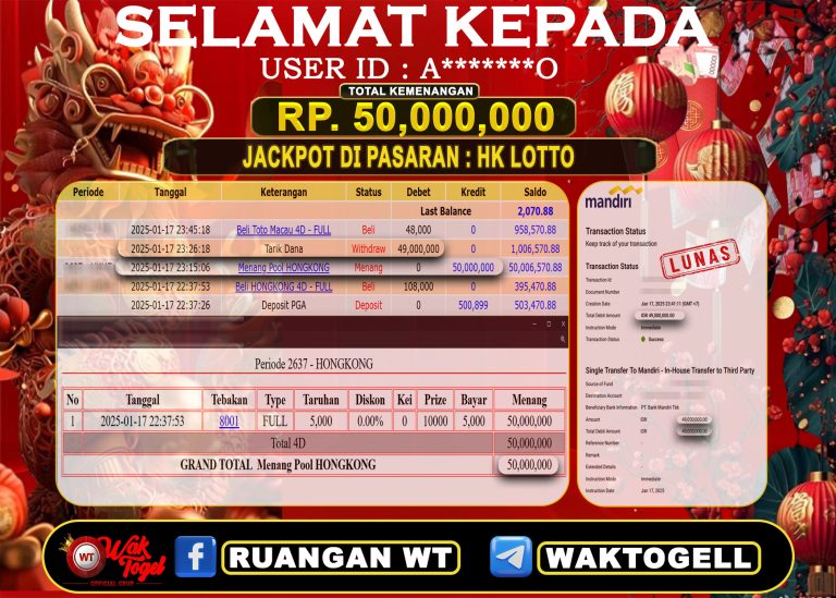 BUKTI PEMBAYARAN HONGKONG LOTTO WAKTOGEL