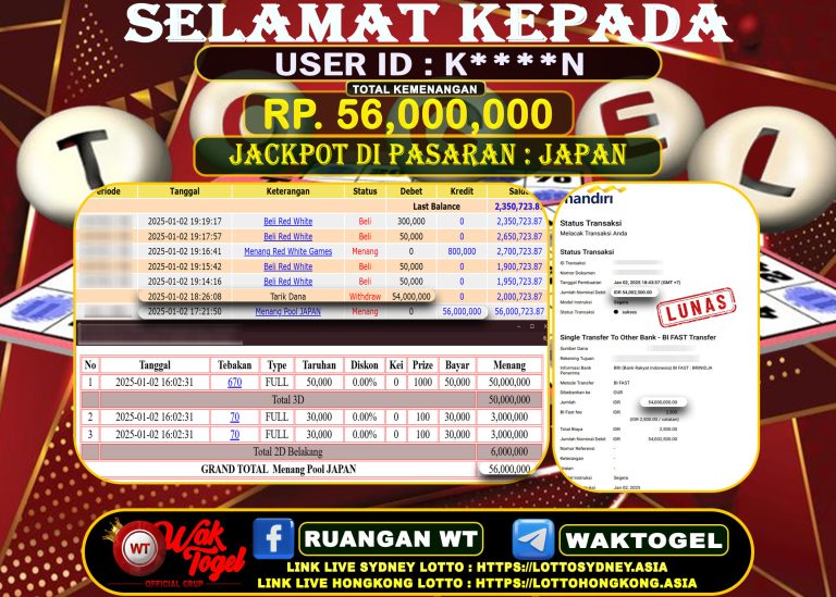 BUKTI PEMBAYARAN JAPAN WAKTOGEL