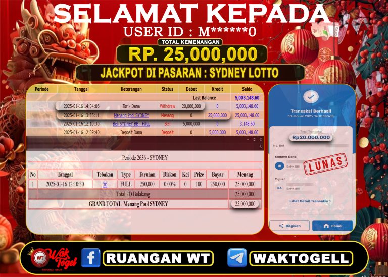 BUKTI PEMBAYARAN SYDNEY LOTTO WAKTOGEL