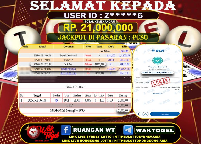 BUKTI PEMBAYARAN PCSO WAKTOGEL