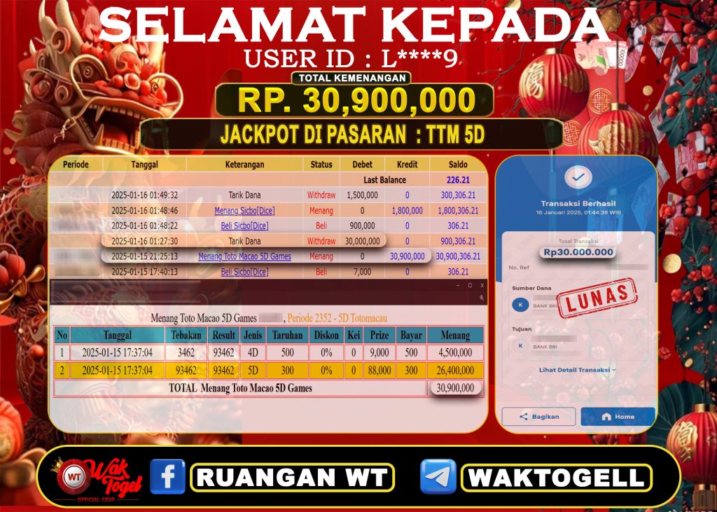 BUKTI PEMBAYARAN TOTO MACAU 5D WAKTOGEL