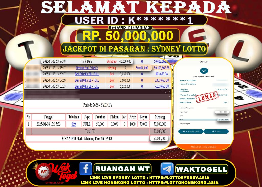 BUKTI PEMBAYARAN SYDNEY LOTTO WAKTOGEL