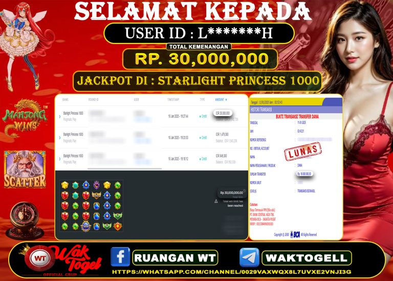 BUKTI PEMBAYARAN SLOT WAKTOGEL