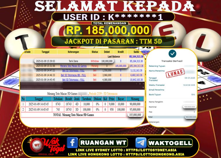 BUKTI PEMBAYARAN TOTO MACAU 5D WAKTOGEL